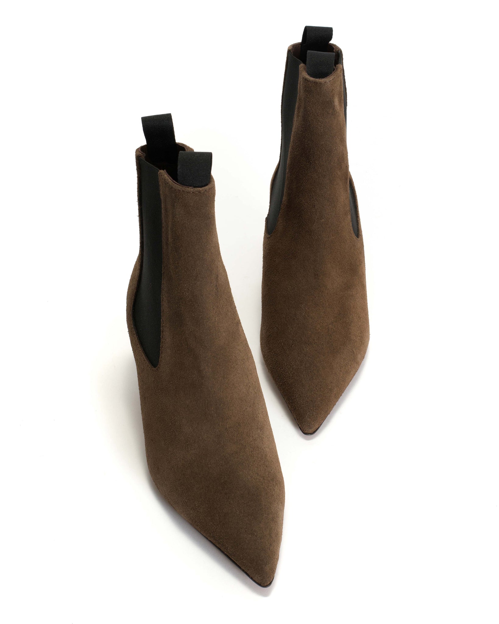 Navia 55 pin Calf suede Dark taupe - Anonymous Copenhagen