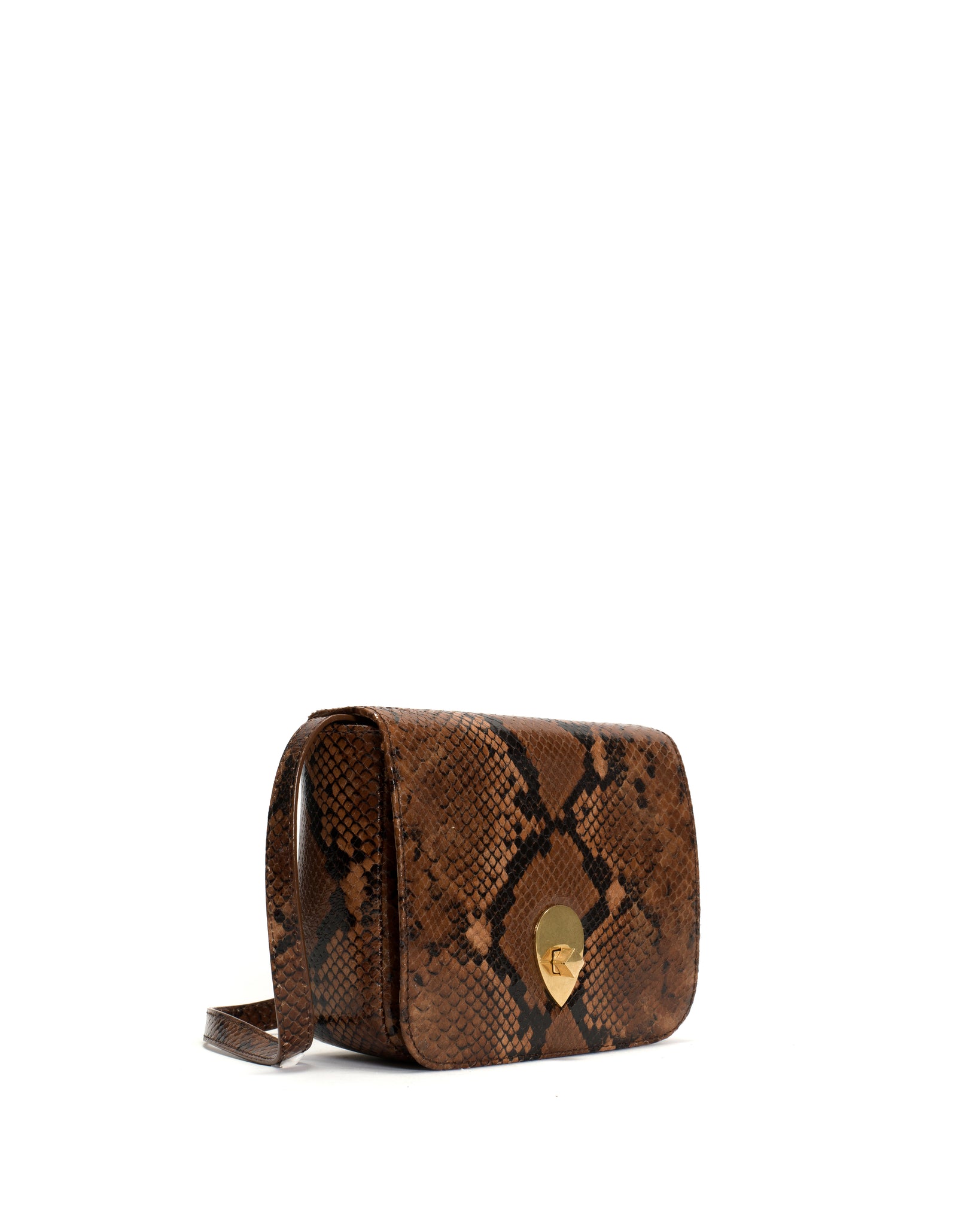 Nielle crossover bag Snake calf Hazelnut - Anonymous Copenhagen