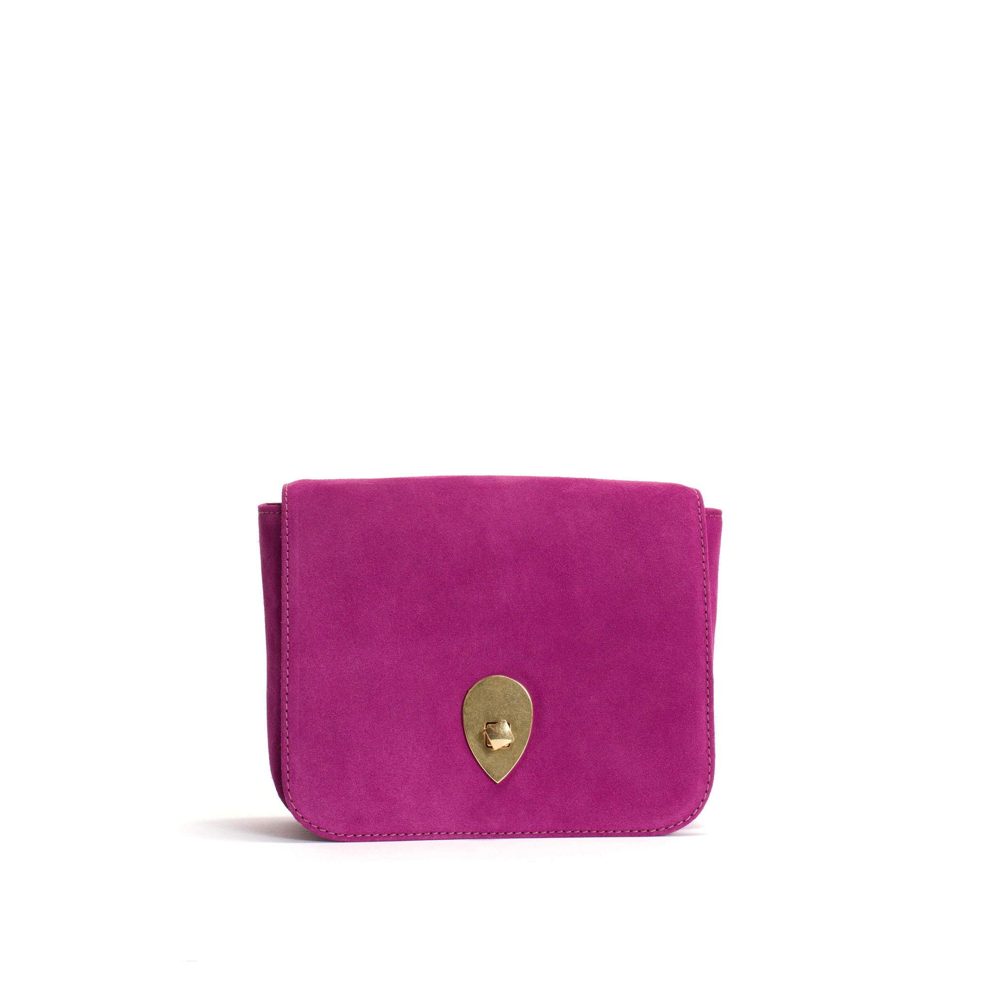 Nielle petite crossover bag Calf suede Raspberry - Anonymous Copenhagen