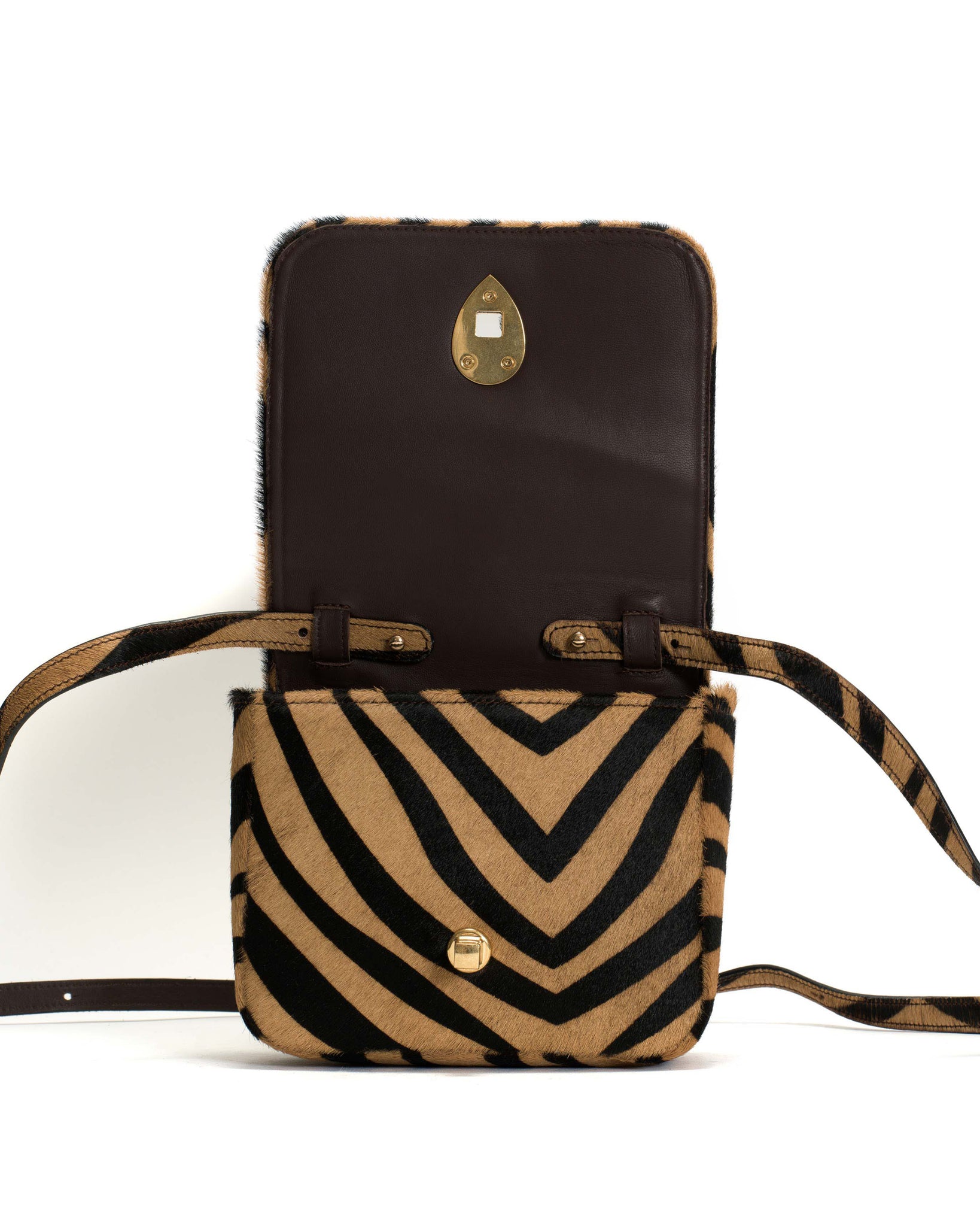 Nielle crossover bag Calf hair Natural zebra - Anonymous Copenhagen