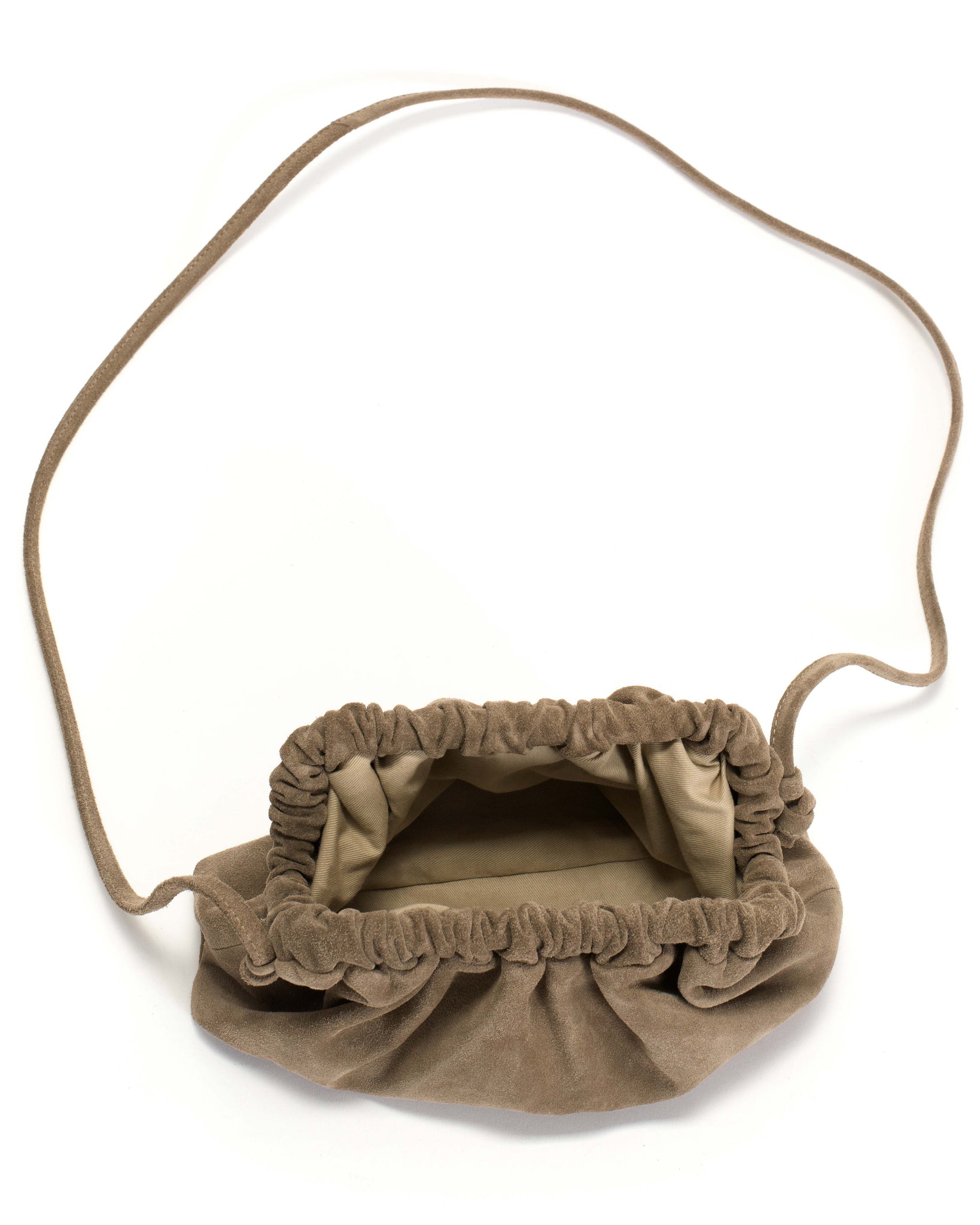 Hally petite cloud bag Calf suede Mushroom - Anonymous Copenhagen