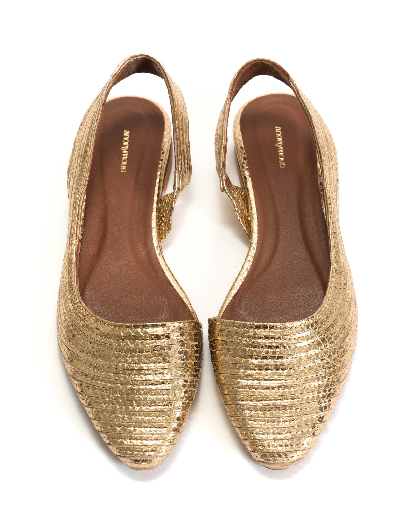 Carla 10 Snake metallic calf Gold - Anonymous Copenhagen