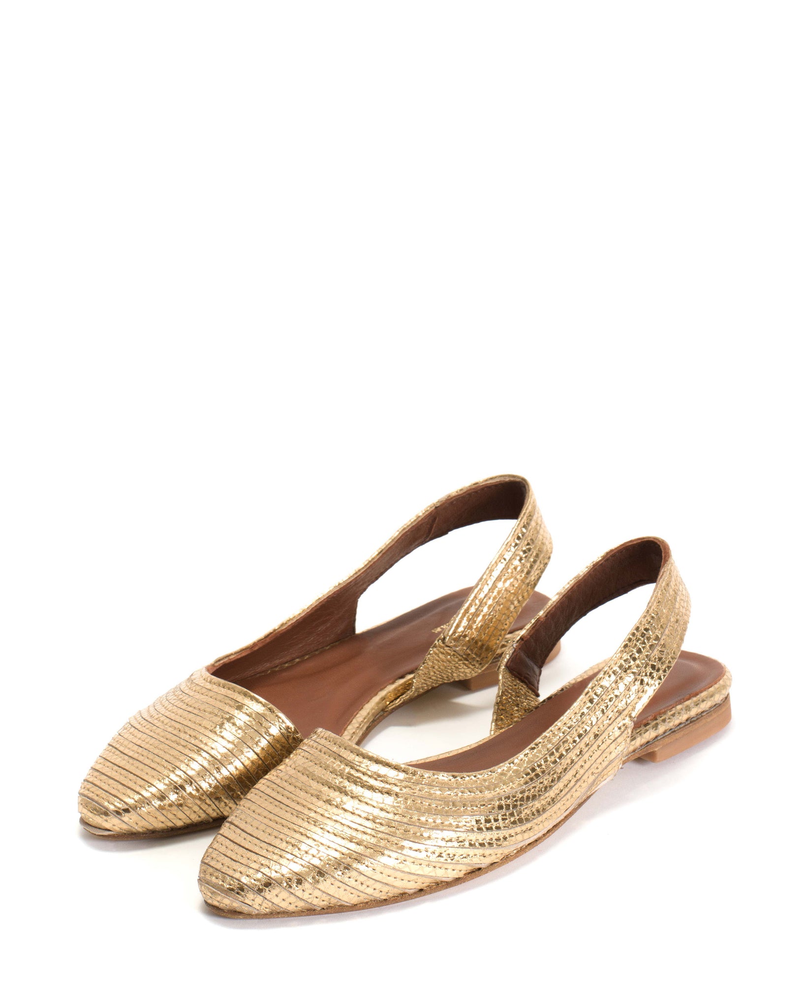 Carla 10 Snake metallic calf Gold - Anonymous Copenhagen