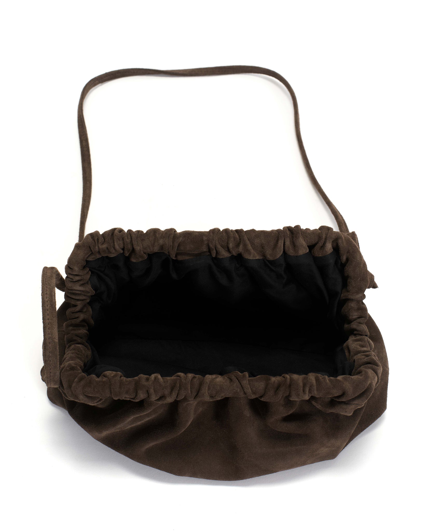 Hally grand cloud bag Calf suede Coffee brown - Anonymous Copenhagen