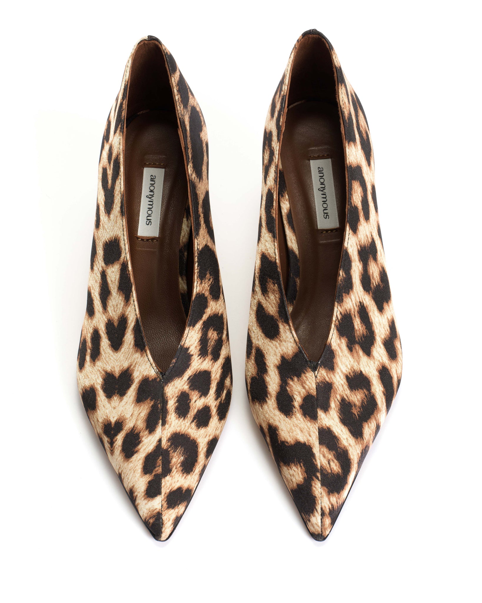 Phia 55 pin Satin print Leopard