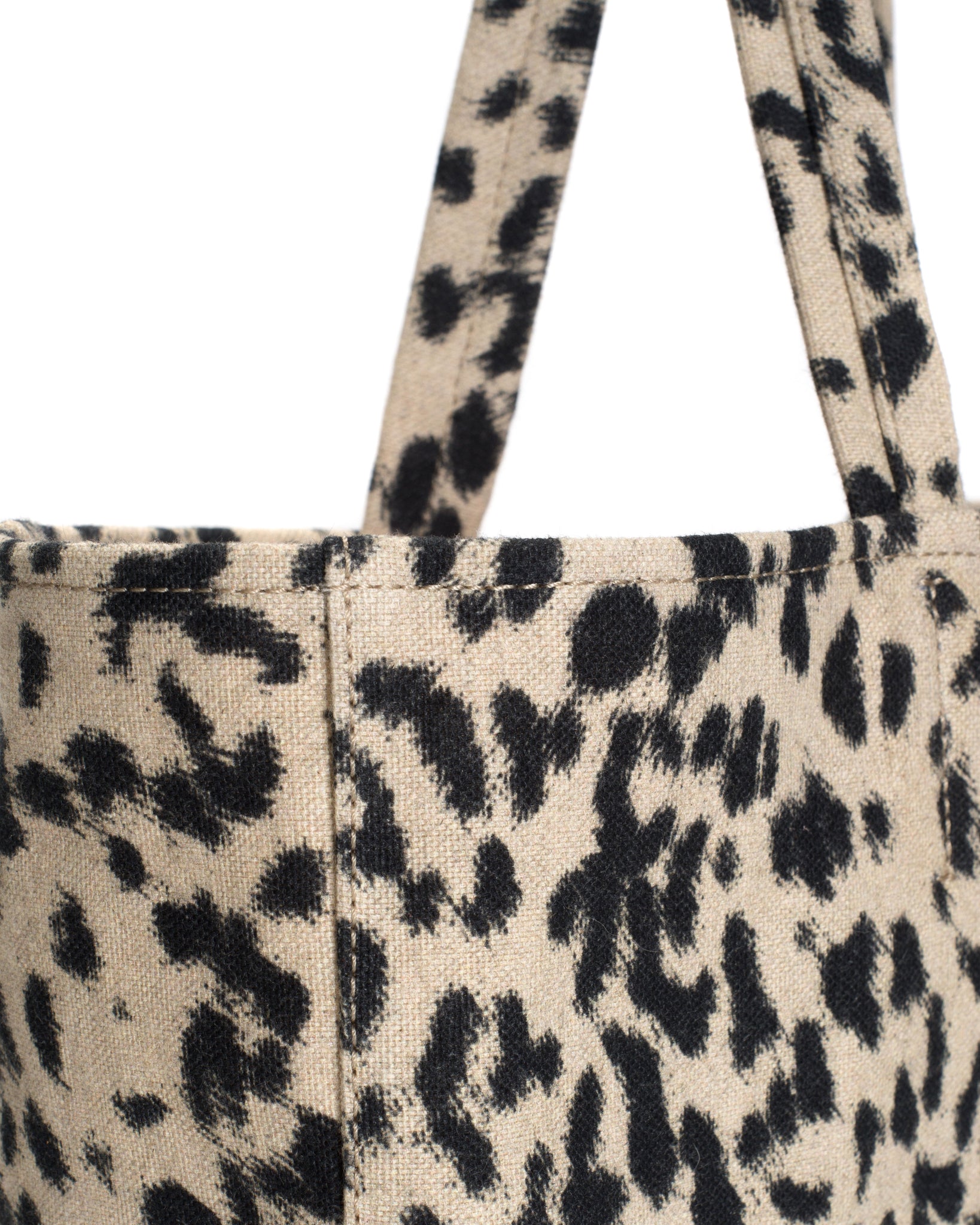 Ruba shopper Natural cotton-linen Leopard