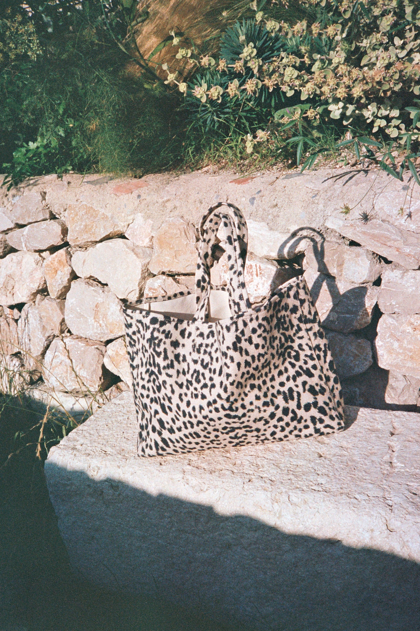 Ruba shopper Natural cotton-linen Leopard