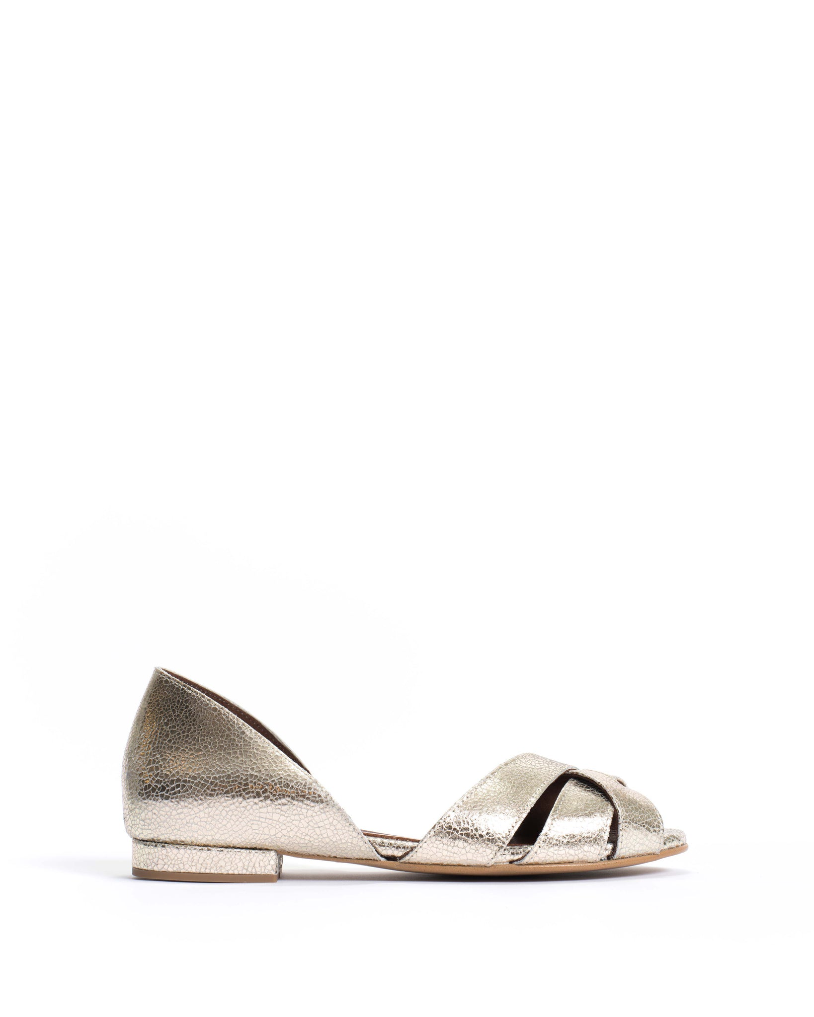 Sanni 20 Crackled metallic goat Champagne