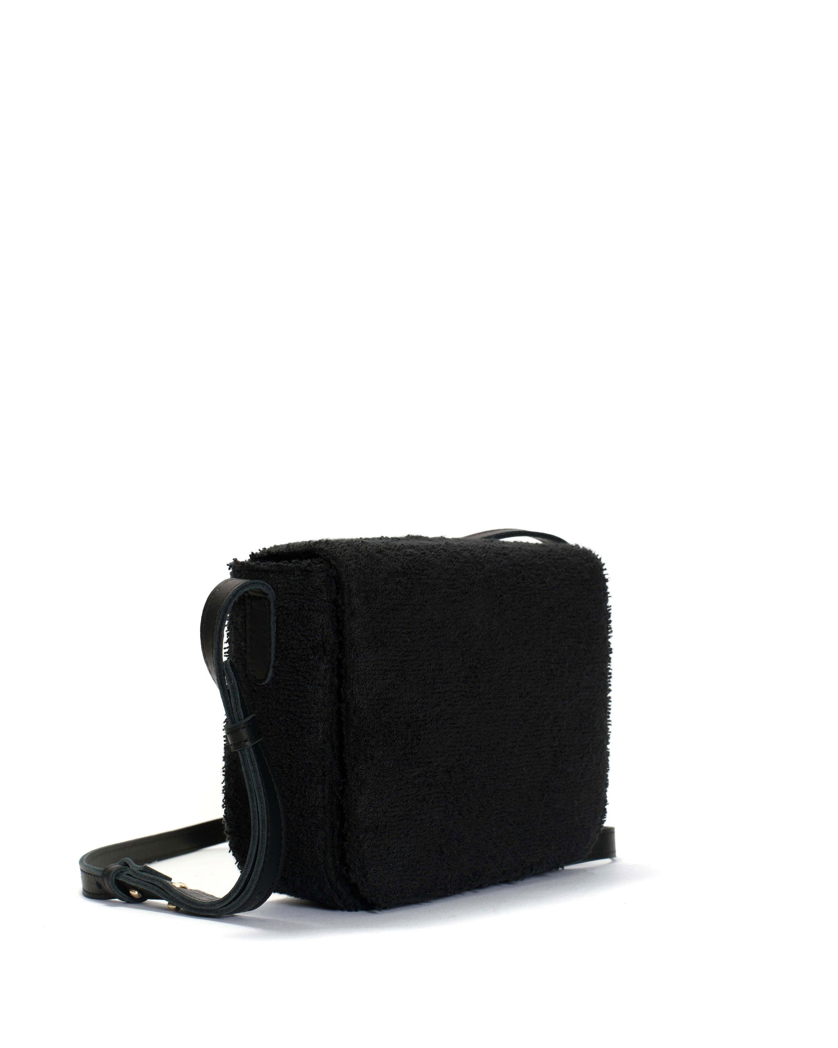 Sicha crossover bag Cotton towel Off black