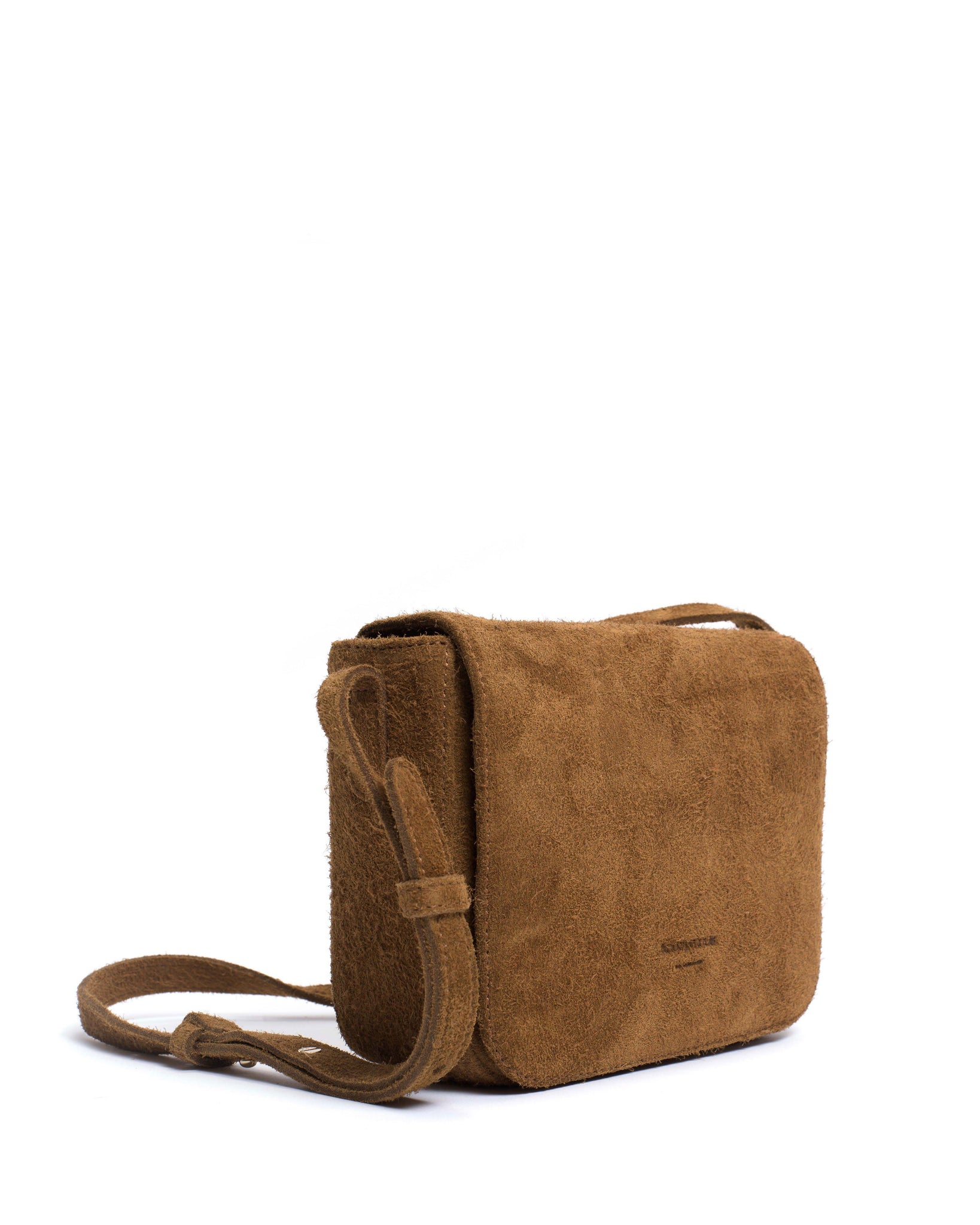 Sicha crossover bag Plushed calf suede Cinnamon