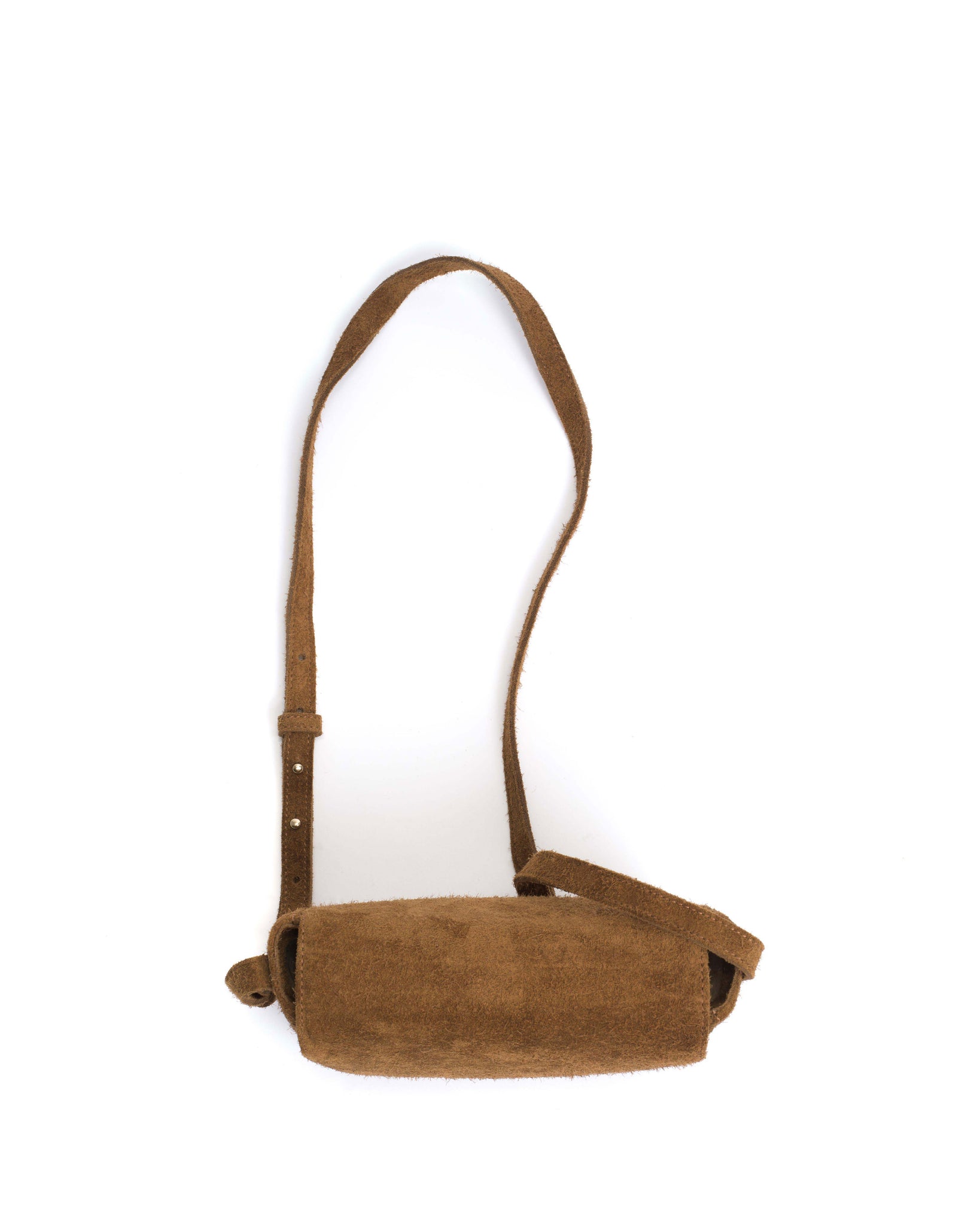 Sicha crossover bag Plushed calf suede Cinnamon