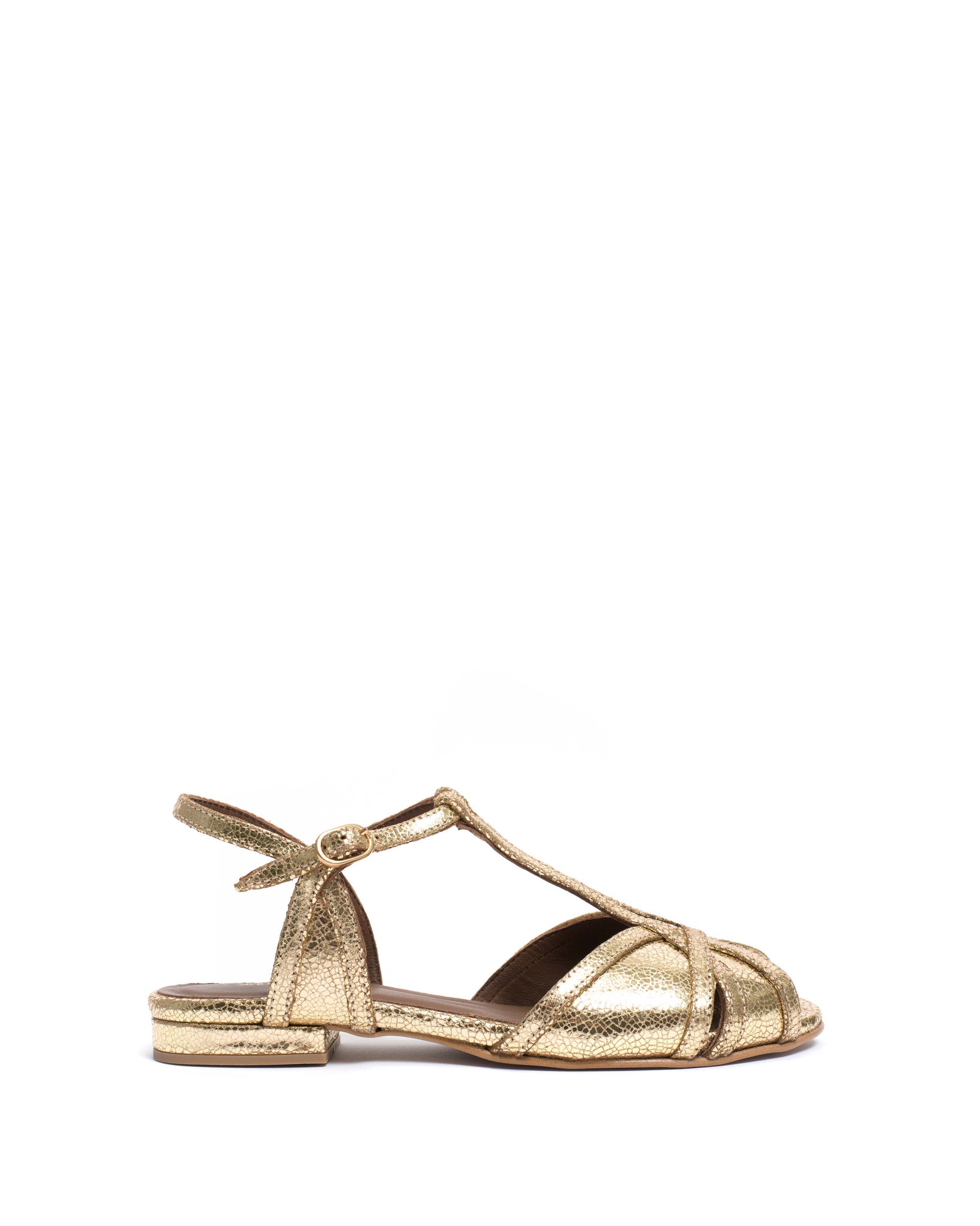 Therese 20 Crackled metallic goat Gold