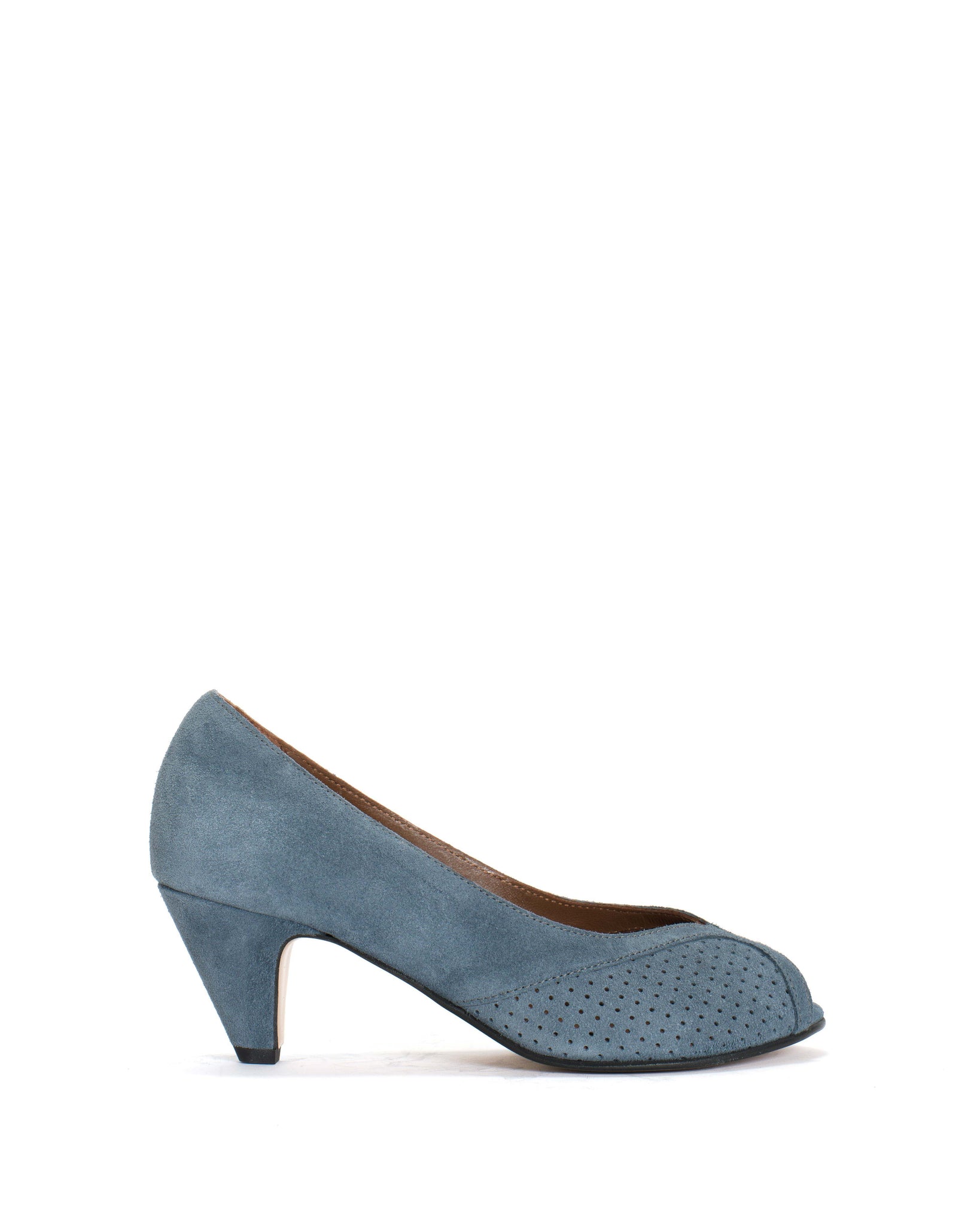 Tiffany Stiletto Calf suede Denim blue - Anonymous Copenhagen