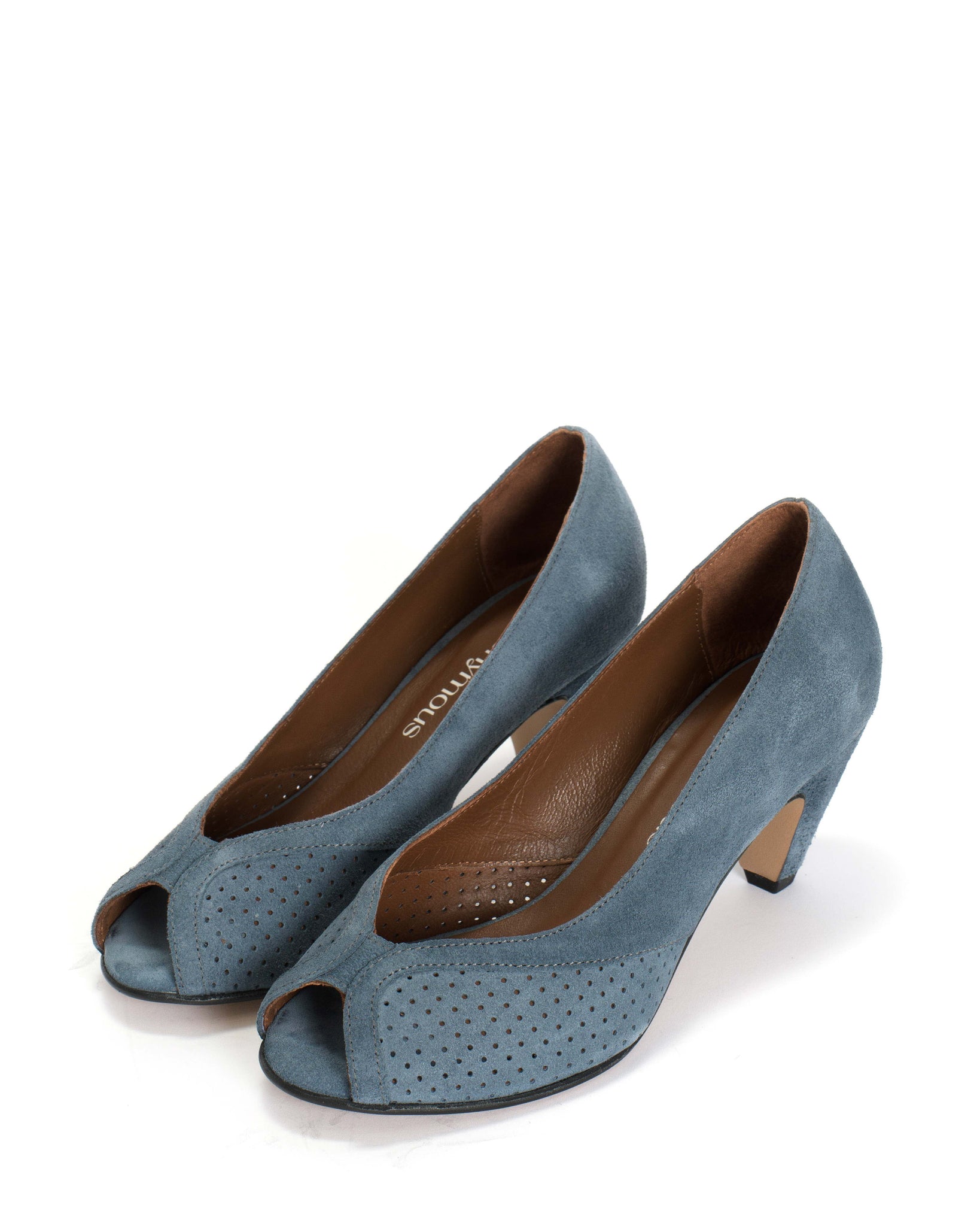 Tiffany Stiletto Calf suede Denim blue - Anonymous Copenhagen