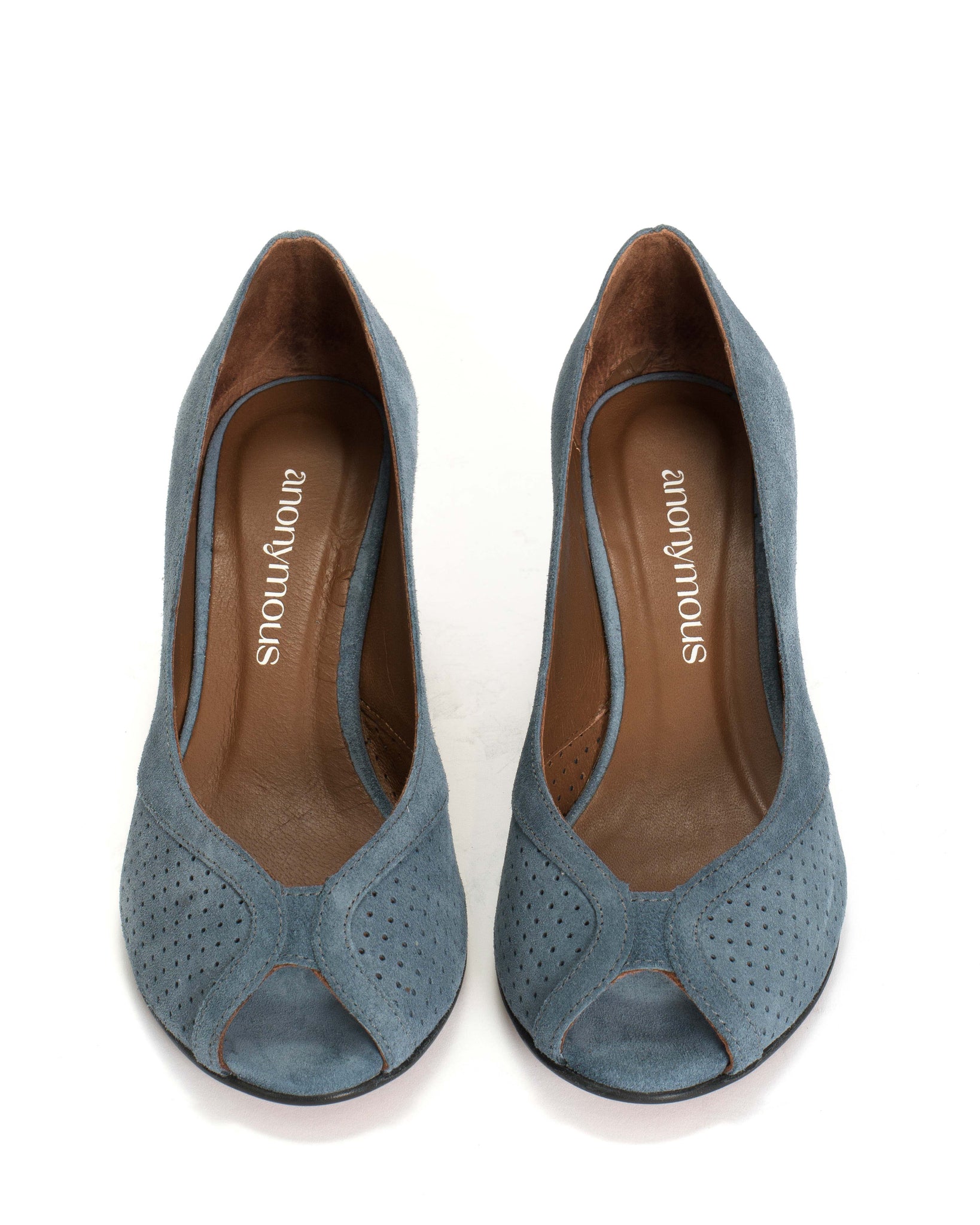 Tiffany Stiletto Calf suede Denim blue - Anonymous Copenhagen