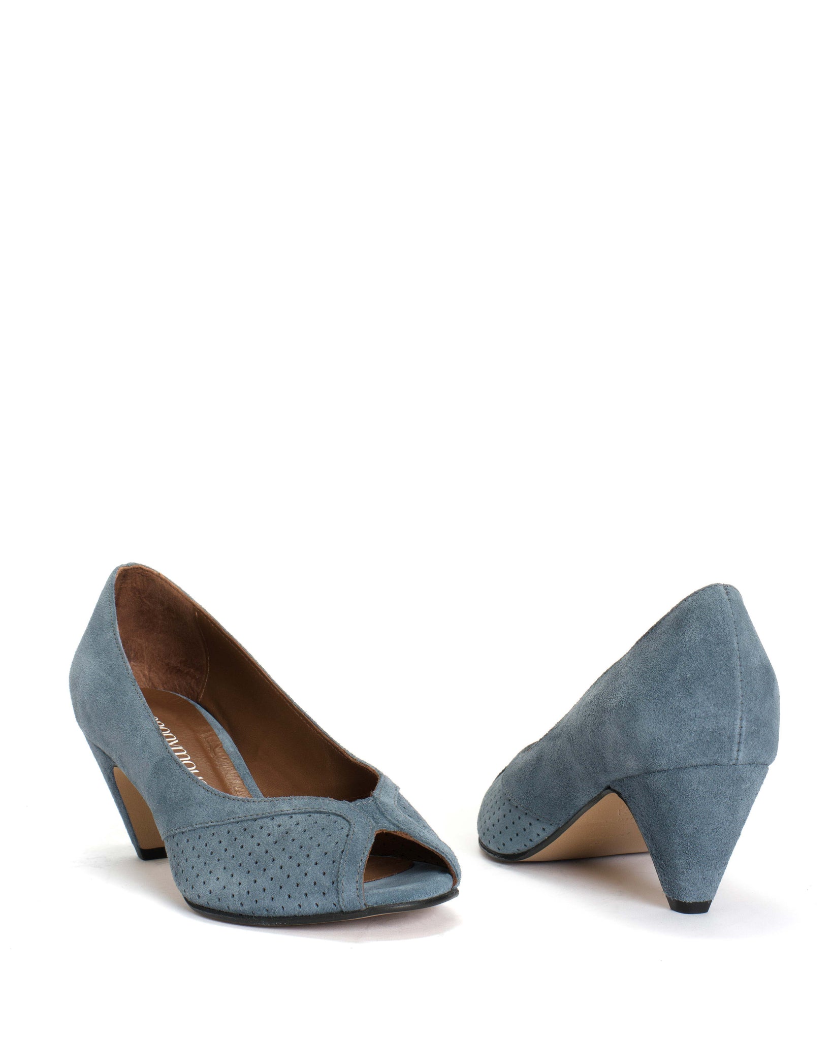 Tiffany Stiletto Calf suede Denim blue - Anonymous Copenhagen