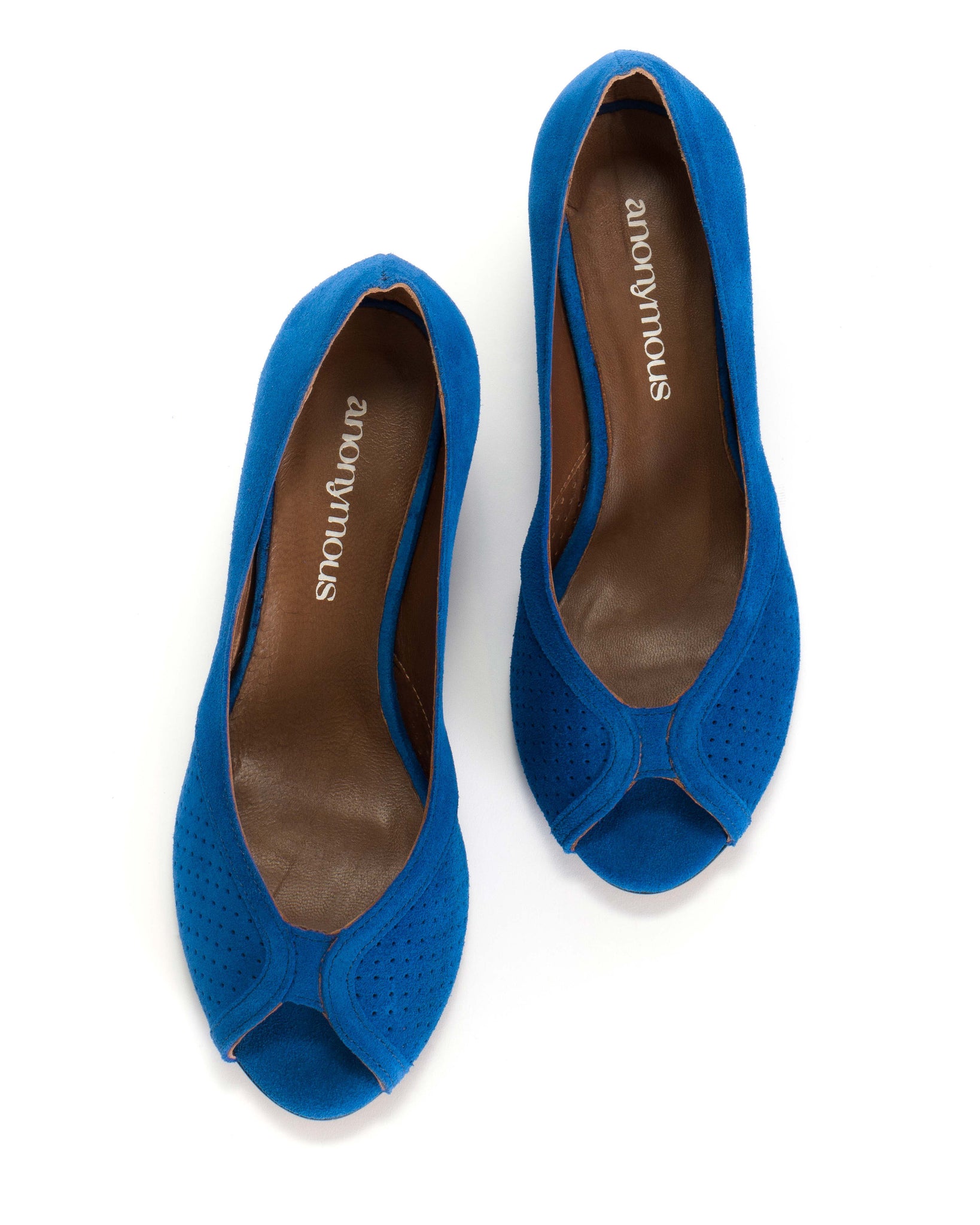 Tiffany Triangle Calf suede Electric blue - Anonymous Copenhagen