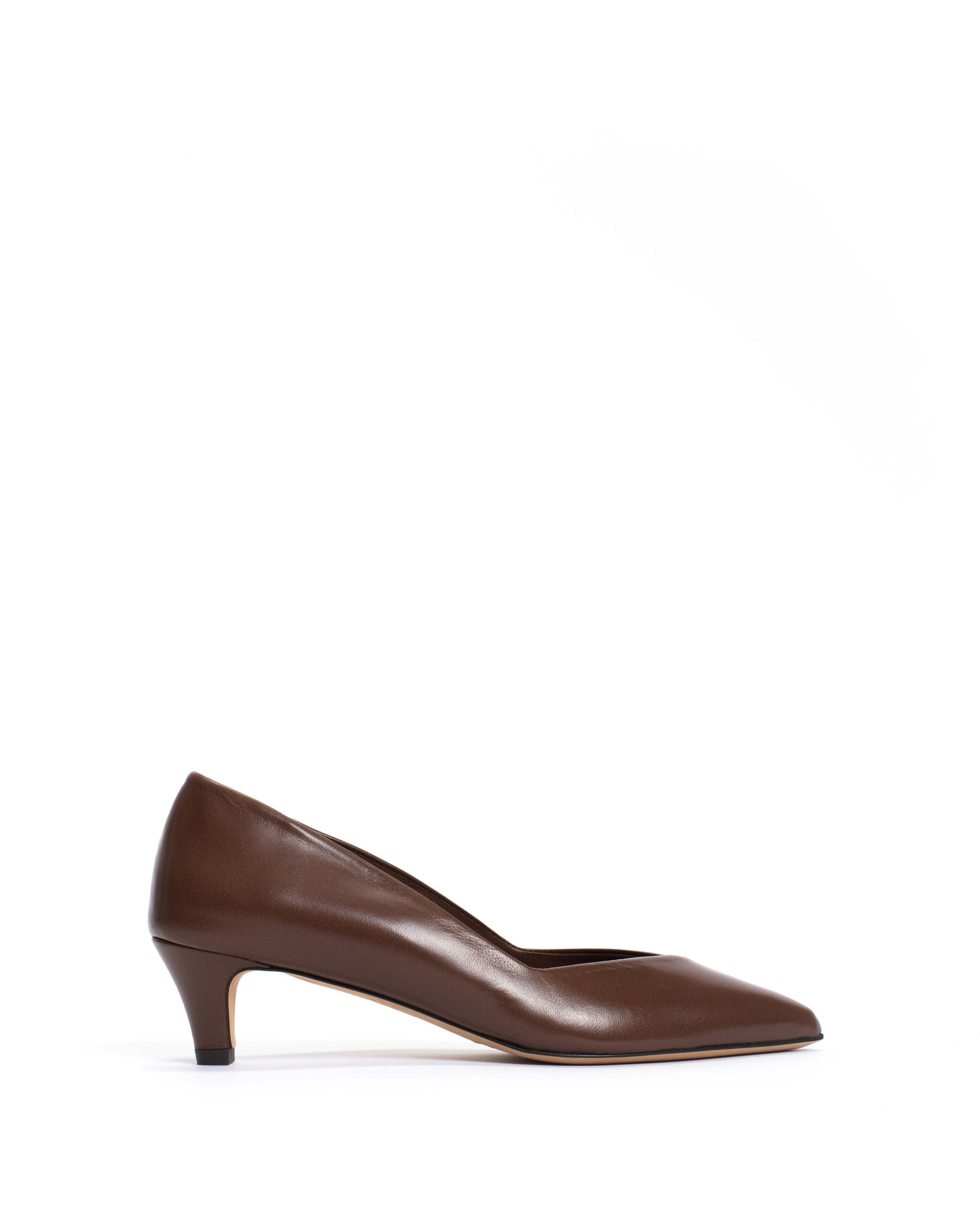 Trini 40 stiletto Shiny lamb Chocolate