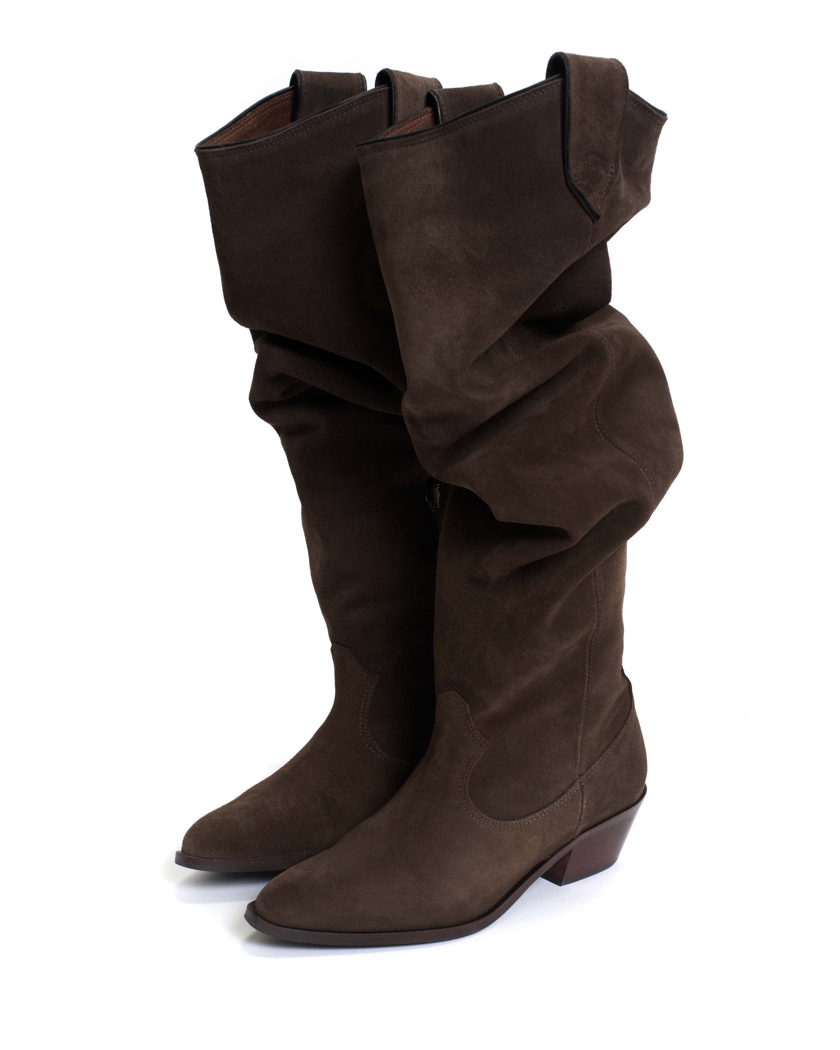 Trisha 35 Calf suede Coffee brown