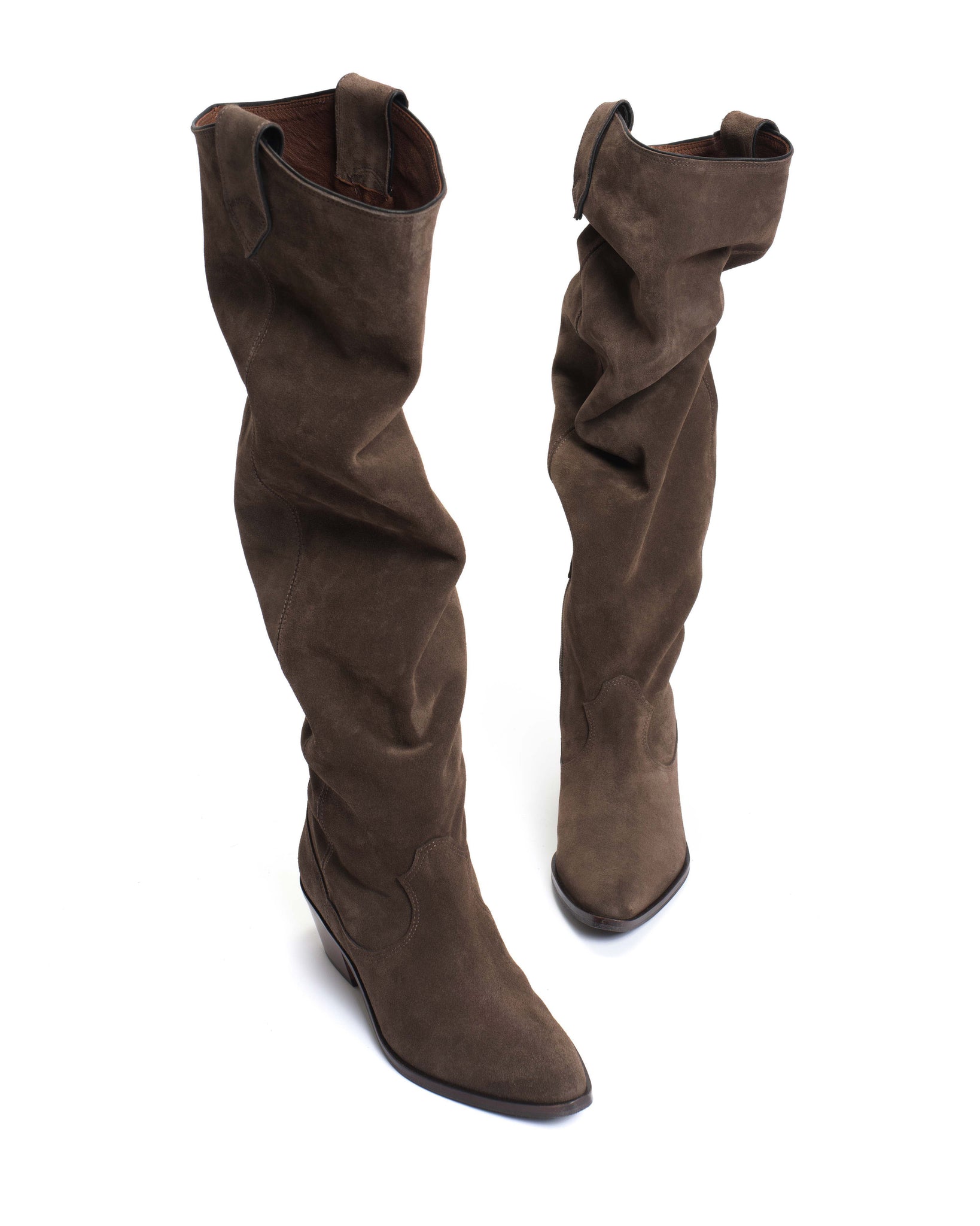 Trisha 35 Calf suede Coffee brown