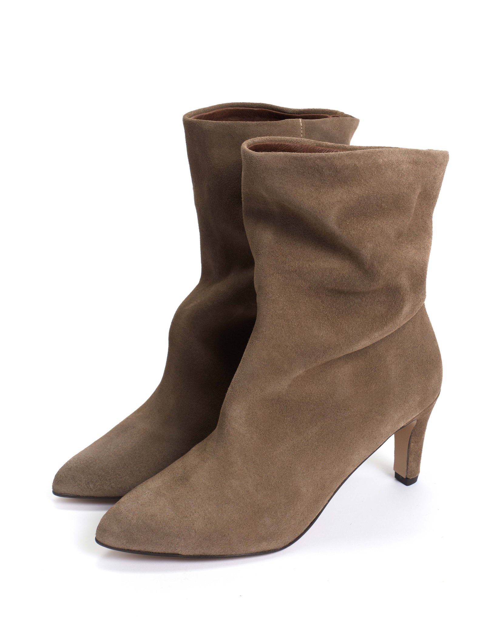 Vully 75 stiletto Calf suede Dark taupe