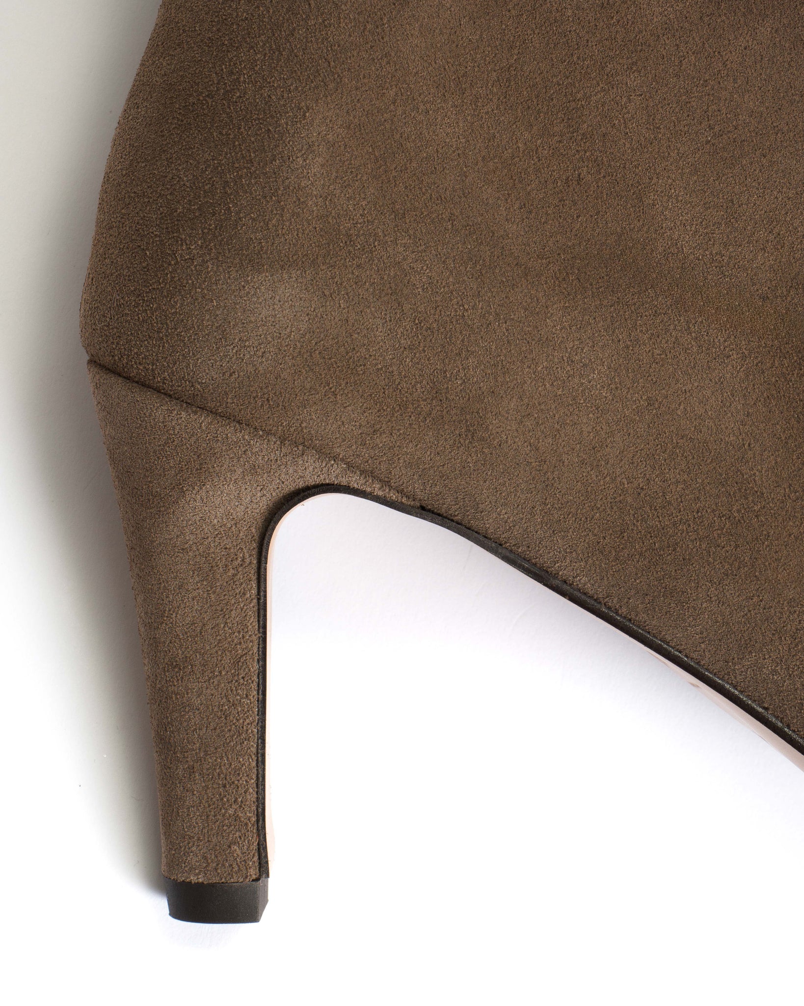 Vully 75 stiletto Calf suede Dark taupe