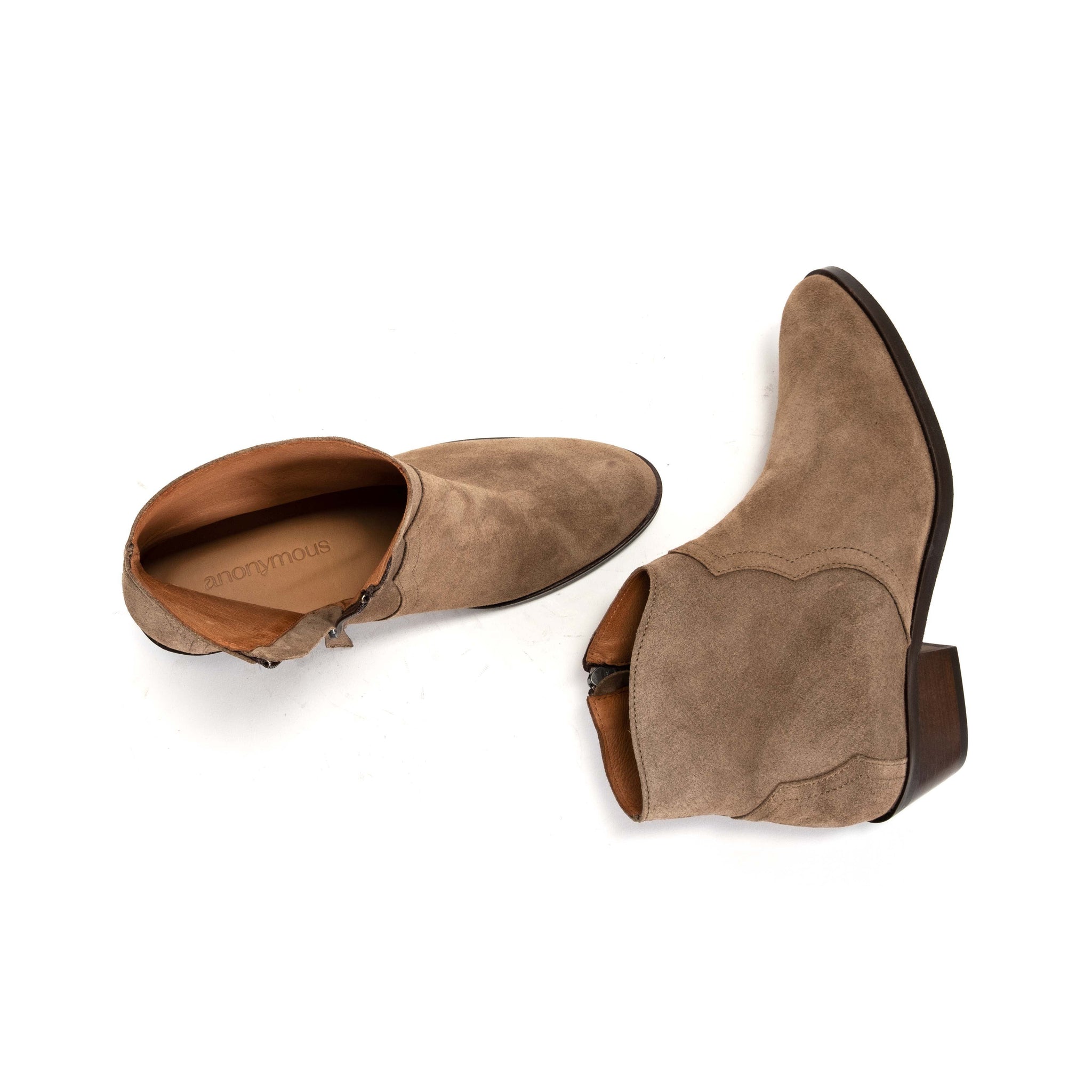 Fiona 35 Calf Suede Mushroom - Anonymous Copenhagen