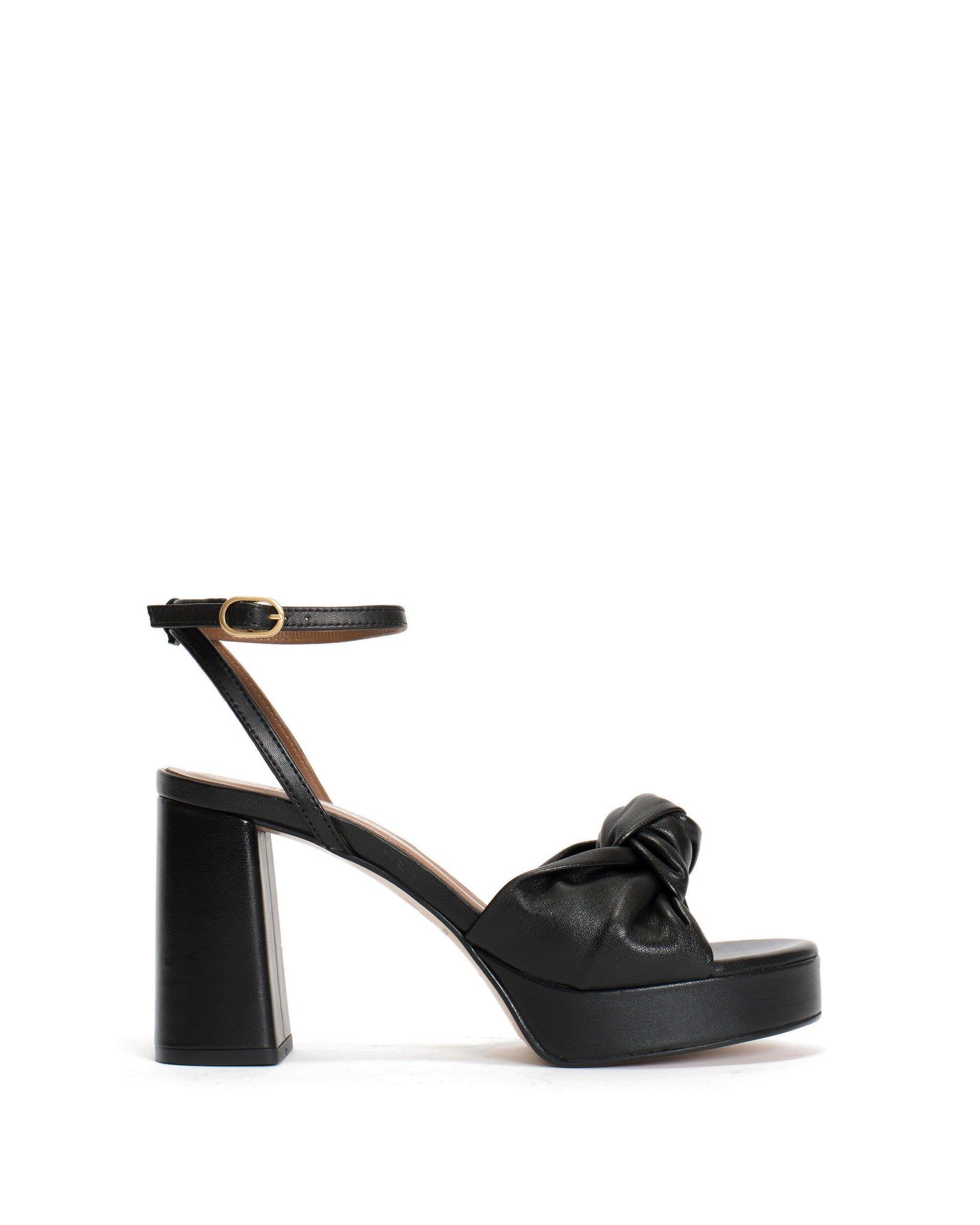 Aliza 85 platform Shiny lamb Black - Anonymous Copenhagen