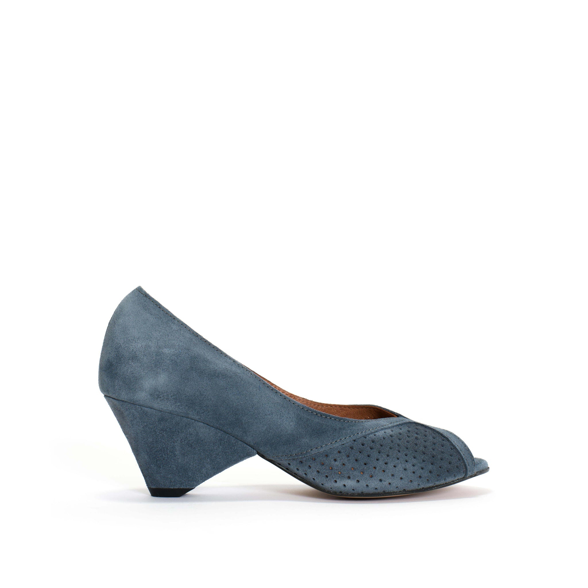 Tiffany Triangle Calf suede Denim blue - Anonymous Copenhagen