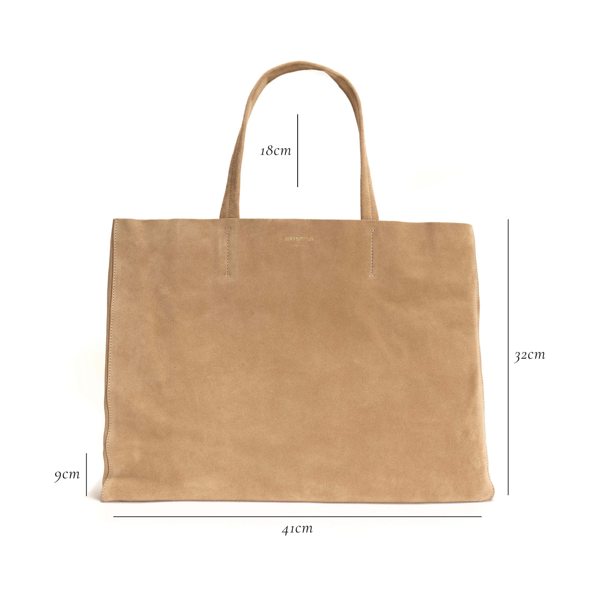 Ruba shopper Calf suede Desert sand - Anonymous Copenhagen