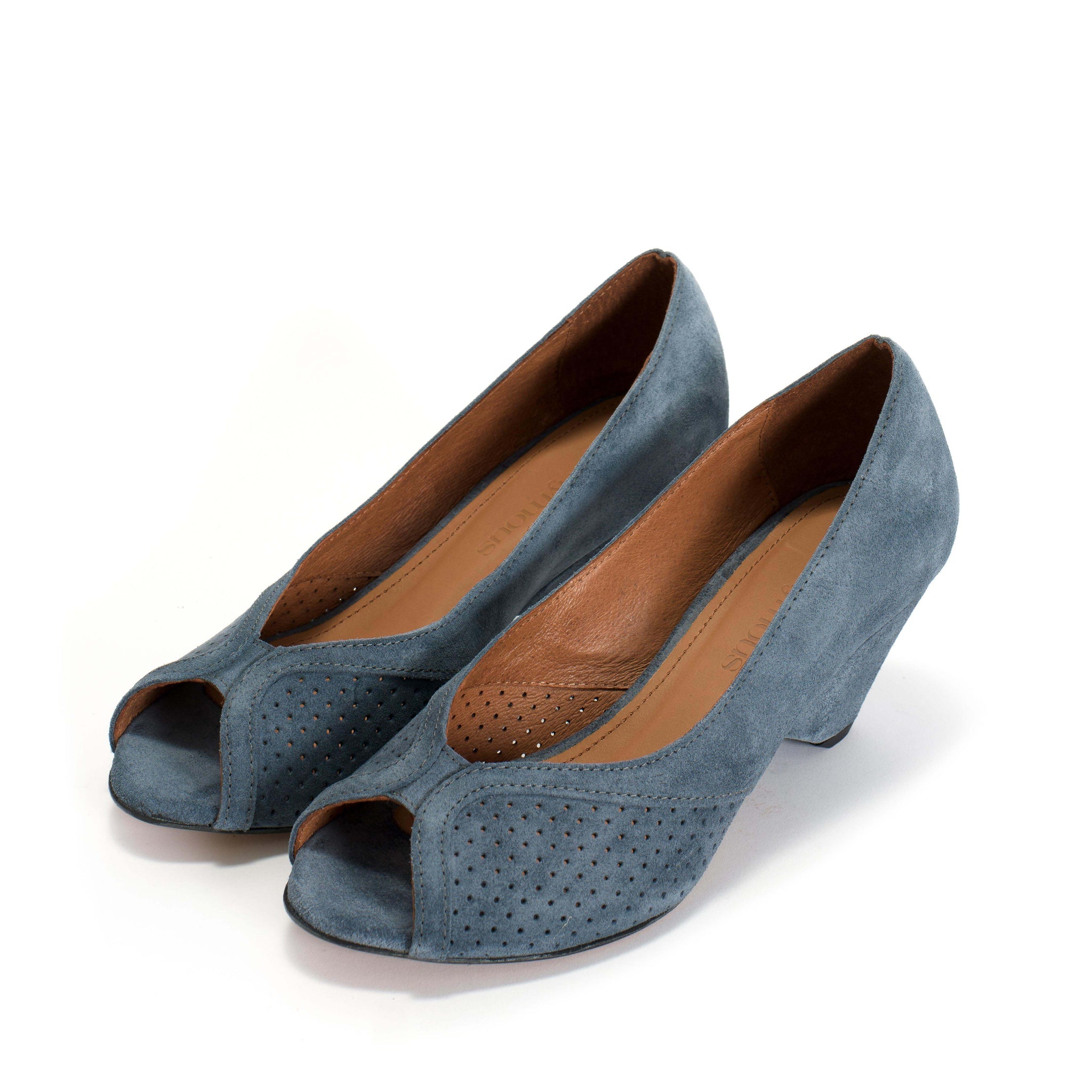 Tiffany Triangle Calf suede Denim blue - Anonymous Copenhagen