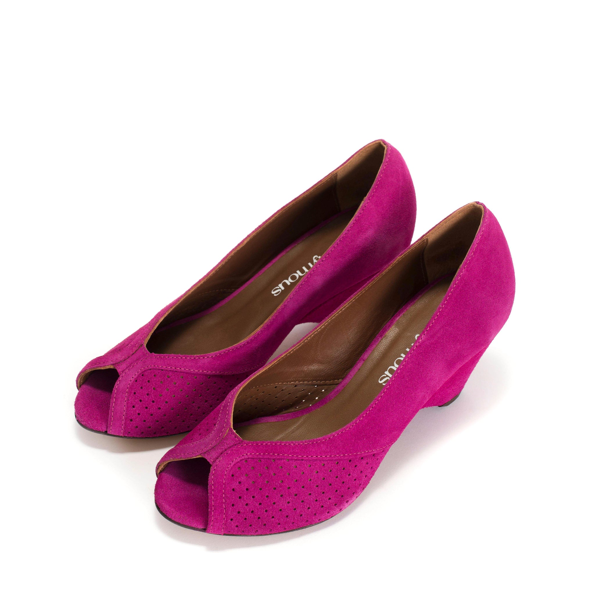 Tiffany triangle Calf suede Raspberry - Anonymous Copenhagen