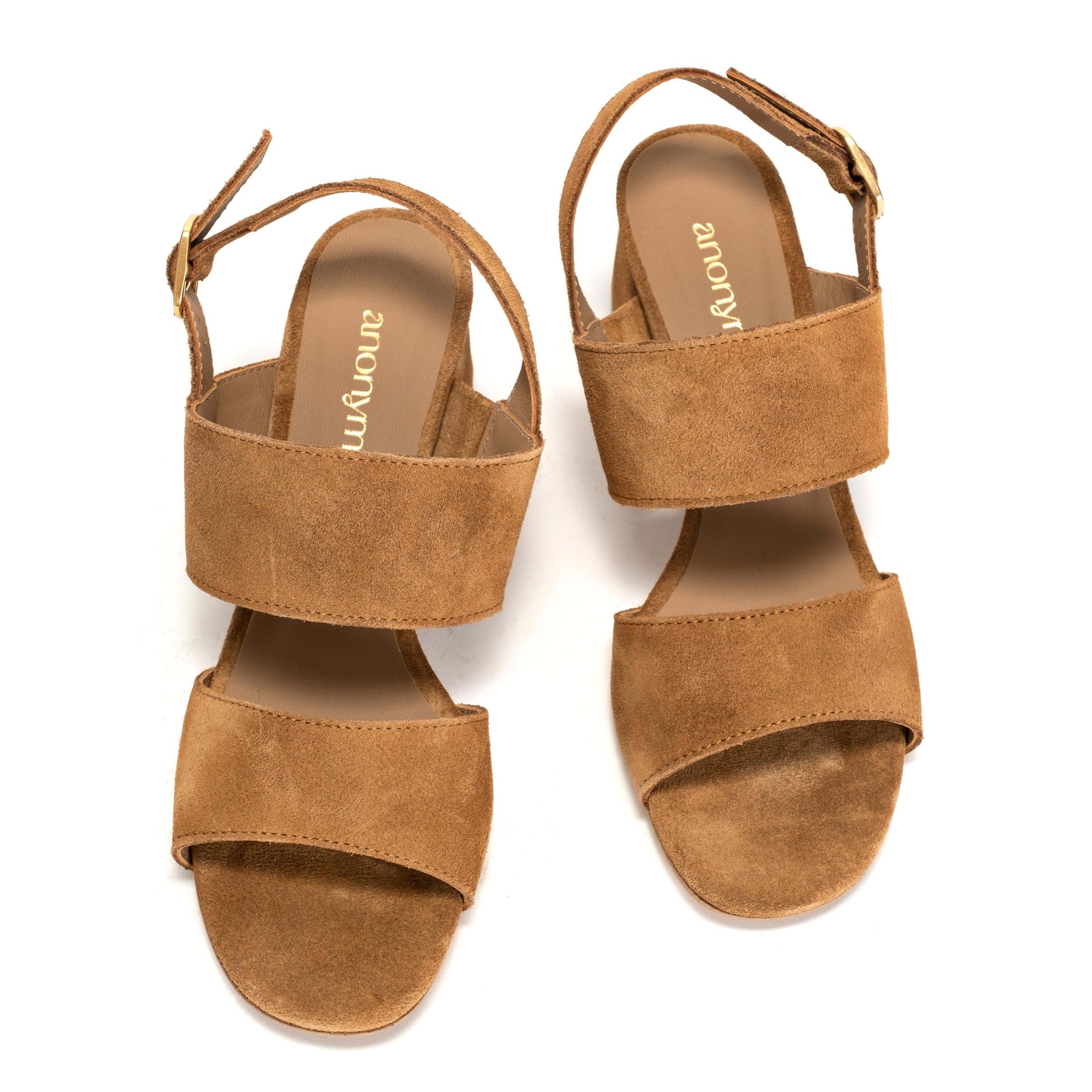 Belinda 55 Calf Suede Bamboo Brown - Anonymous Copenhagen