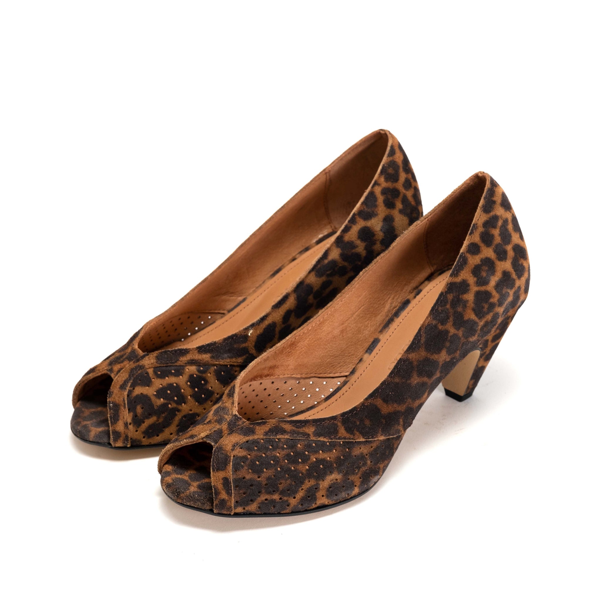 Tiffany Stiletto Calf Suede Print Leopard - Anonymous Copenhagen